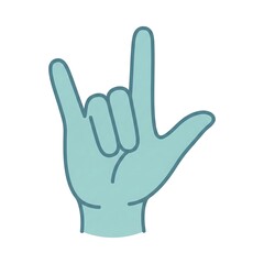 Obraz premium Hand gesture representing the American Sign Language sign for 'I Love You', with fingers forming a distinct shape