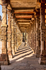 Hindu and Jain temples ware looted and destroyed by invaders. Those temple pillars are inside the Quwwat-ul-Islam Mosque at Qutub Minar complex New Delhi