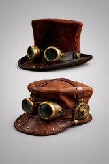Steampunk Leather Hat