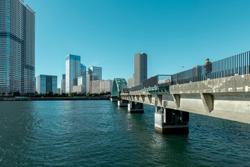 遊歩道となった豊洲「晴海橋梁 (旧晴海鉄道橋) 」　2025年12月