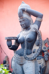 Statue of god on the street of Mamallapuram, Tamil Nadu, India.