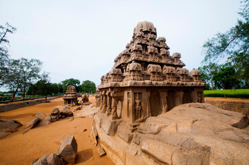 Panch Rathas Monolithic Temple, Mahabalipuram