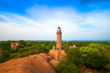 Lighthouse of Mahabalipuram, Tamil Nadu, India