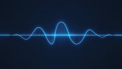Fototapeta premium Abstract Audio Waveform Equalizer Visualization on Dark Background