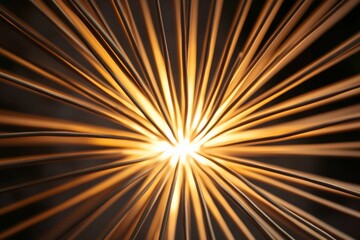 Obraz premium Abstract sunburst design featuring thin lines radiating outward with a soft glowing center