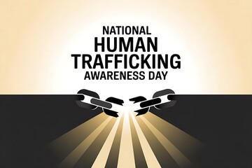 National Human Trafficking Awareness Day symbol with breaking chains