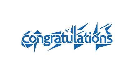Congratulations Text with Decorative Elements.