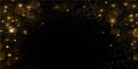 Sparkling water drops and a wine glass shine like bright star particles and winter snowflakes against an abstract dark black night sky galaxy background © PIXEL RISE