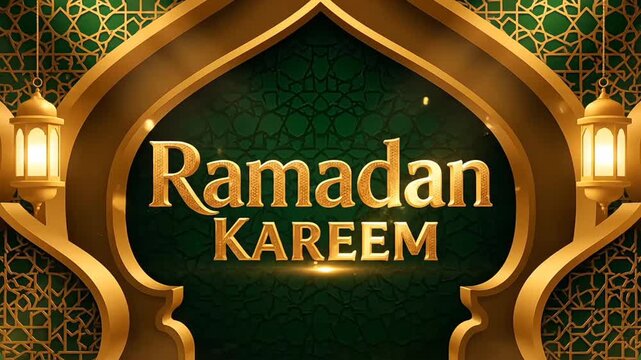 Ramadan Kareem greeting card with luxury background - Powered by Adobe