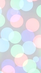 Soft Pastel Translucent Circles Overlapping on Light Grey Background