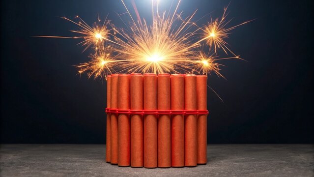 Clusters of Firecrackers Ignited with Sparklers