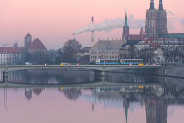 Wrocław - poranek w chłodny dzień