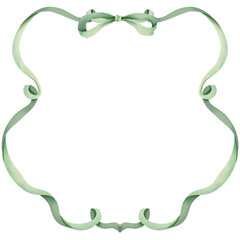 Hand-painted watercolor illustration of a bow frame.