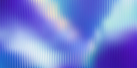 Vertical ribbed glass surface, cool cyan purple spectrum with diffuse white glow and gentle distortion, dreamy abstract wallpaper, vector illustration