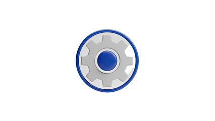 Gear settings icon isolated on white on transparent background