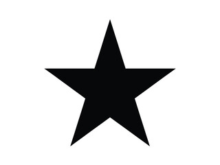Obraz premium A solid black star is centered against a white background.