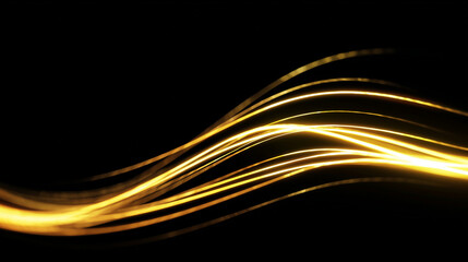 glowing yellow lines, a horizontal light effect, glowing particles, and a background with a flow of light-like speed