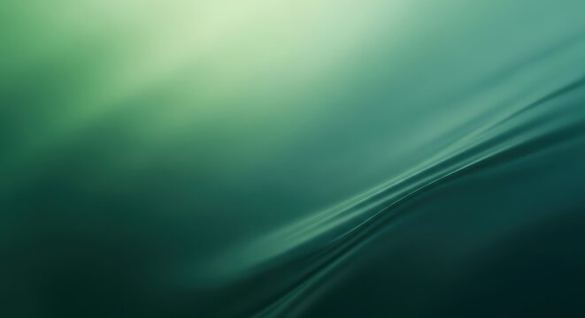 Abstract Green Gradient Flowing Waves Background - Powered by Adobe