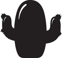 Cactus Silhouette Icon Set &ndash; Black Vector Desert Plants Collection