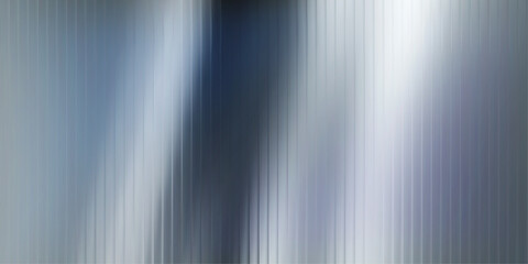 Silver metal aura glass, pale vertical reeded gradient texture. Abstract ribbed pattern background, vector illustration