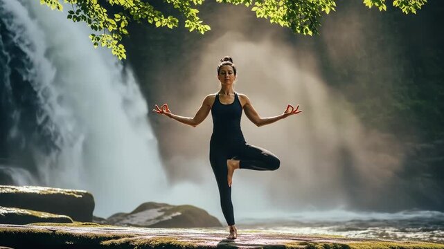 Practicing Balance and Focus in a Calm Outdoor Setting