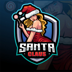 Santa claus esport mascot logo design