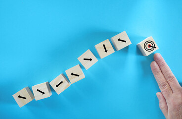 complex business management or organization, chaotic decision tree, complicated business process and achieving profits and innovation at last. Free copy space.