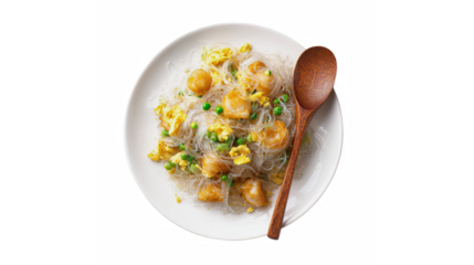 A mouth-watering dish of shrimp and vegetable stir fry served on a white plate