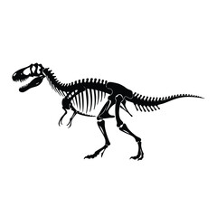black silhouette of dinosaur skeleton © MochHilmi