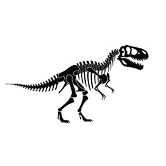 black silhouette of dinosaur skeleton © MochHilmi