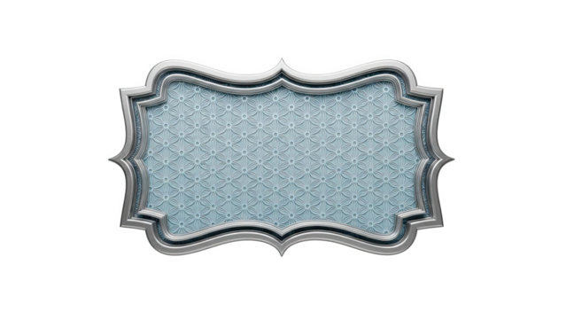 Decorative Ornate Frame with Floral Pattern on transparent background - Powered by Adobe