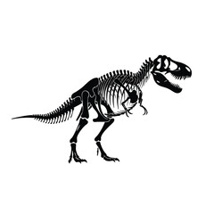 black silhouette of dinosaur skeleton © MochHilmi