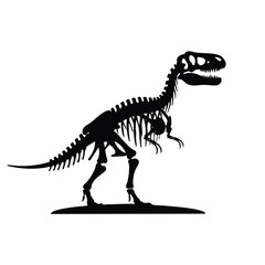 black silhouette of dinosaur skeleton © MochHilmi