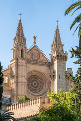 The Cathedral of Santa Maria of Palm, Palma de Mallorca, Mallorca, Balearic Islands, Spain.