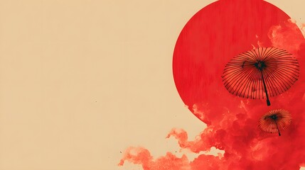 Minimal authentic new year background asian theme