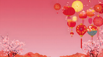 Copy space friendly new year festival background