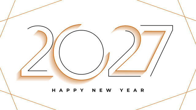 2027 Happy New Year Greeting Card