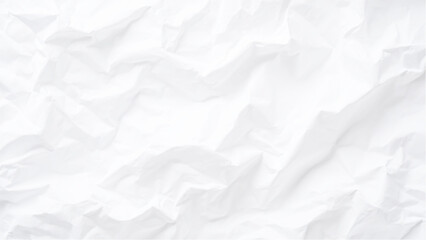 Fototapeta premium Crumpled white paper texture background with creases and folds
