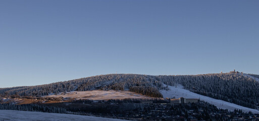 winter landscape with mountains