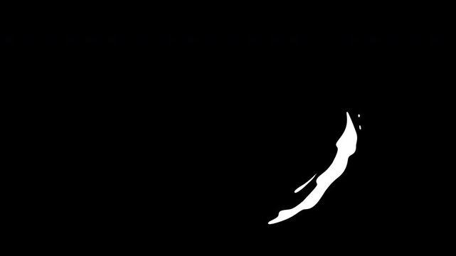 2d animation of path stream cartoon liquid splash in simple flat style. Set of motion element water, paint or juice isolated white, black and green background.