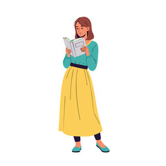 a woman is reading a book