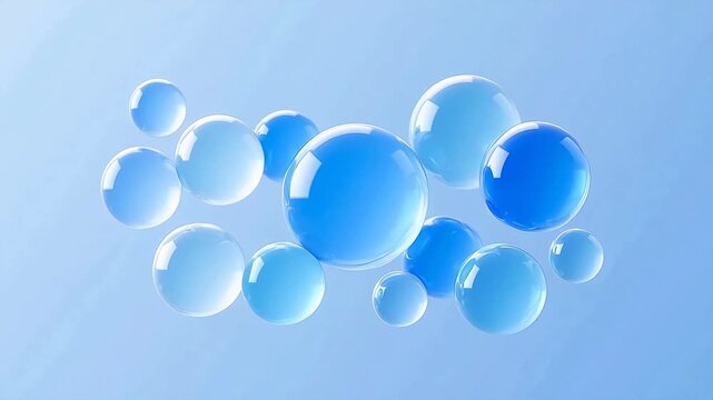 BlueWaterDropletsonLightBlueGradient