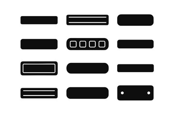 Plate icon magnetic strip bar vector mount icons tile knife band edge