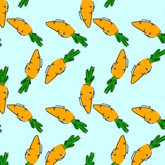 Cartoon Carrot Pattern Illustration