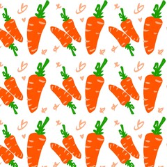 Cute Carrot Pattern Background Design