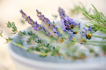 Thyme, rosemary and lavender