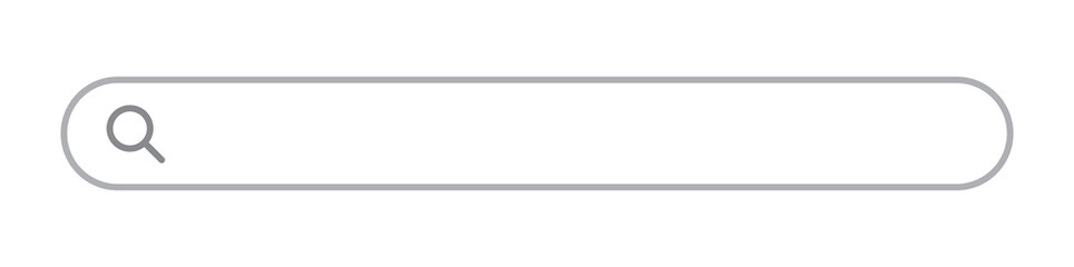 シンプルなグレーの検索窓・検索バーのイラスト素材　Search bar illustration