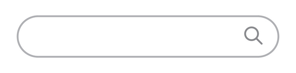シンプルなグレーの検索窓・検索バーのイラスト素材　Search bar illustration