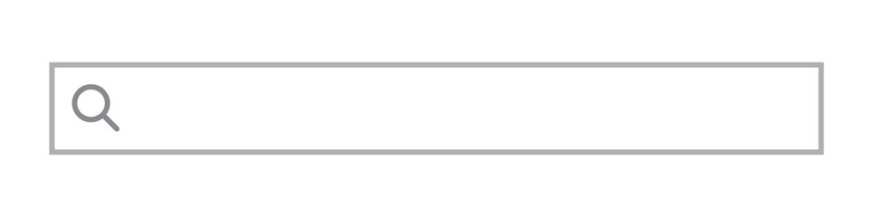 シンプルなグレーの検索窓・検索バーのイラスト素材　Search bar illustration