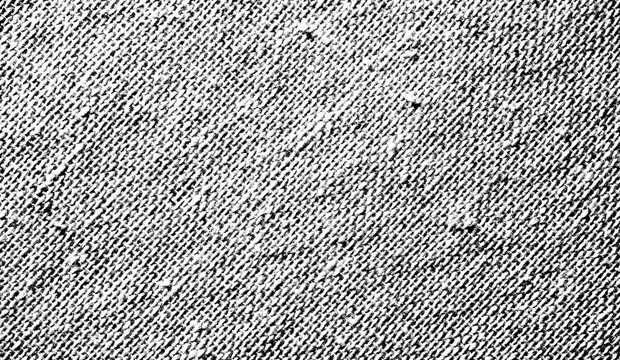 Close-up twill fabric texture with diagonal weave and strong fiber contrast, isolated on a transparent background. Great for textile overlays and material effects.
